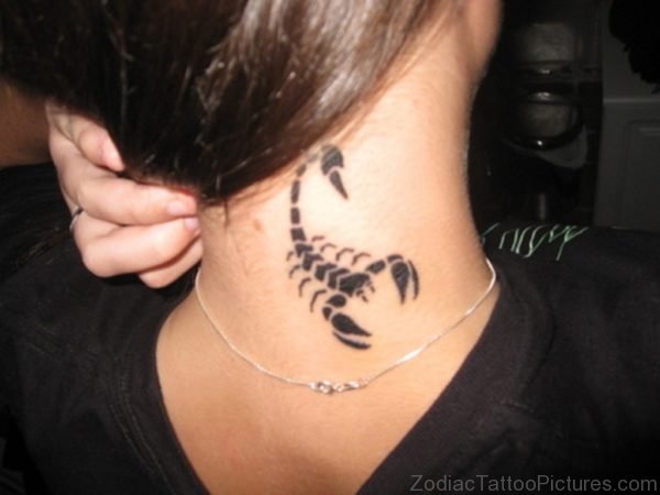 Scorpion Tattoo Design On Nape