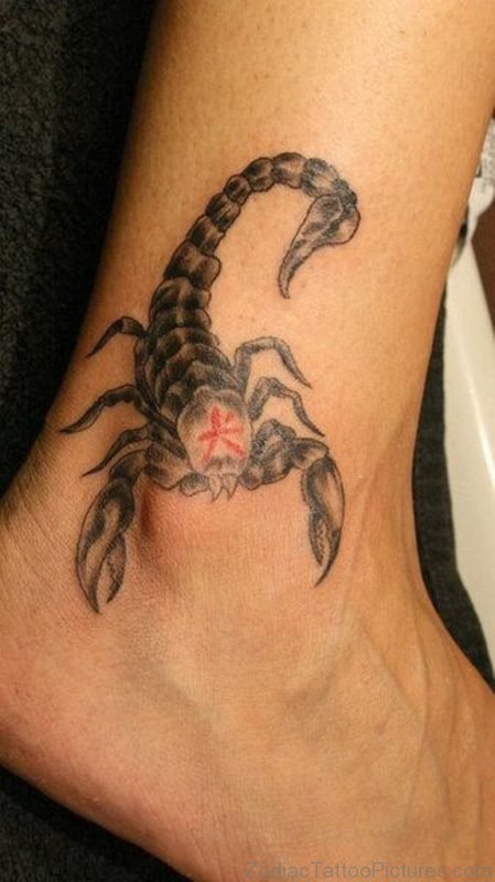 Scorpion Tattoo Design on Ankle