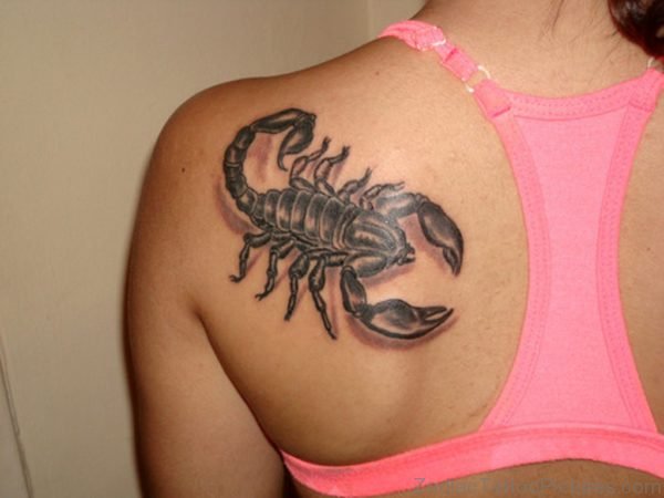 Scorpion Tattoo On Left Back