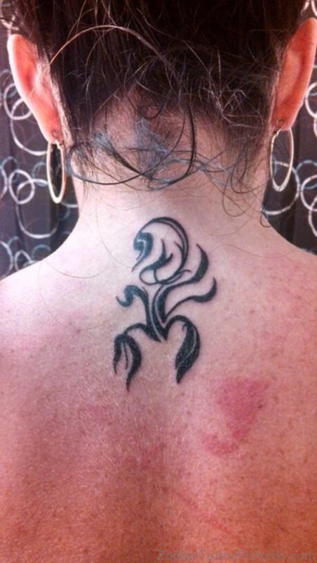 Scorpion Tattoo On Nape