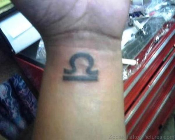 Simple Libra Wrist Tattoo 