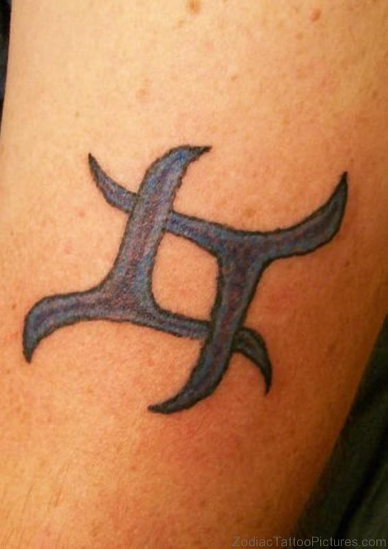 Small Gemini Zodiac Symbol Tattoo