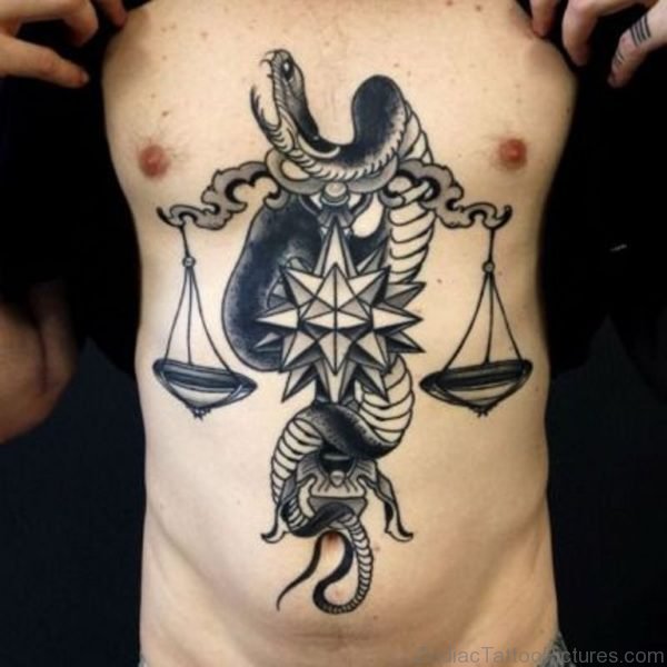 Snake and Libra Tattoo