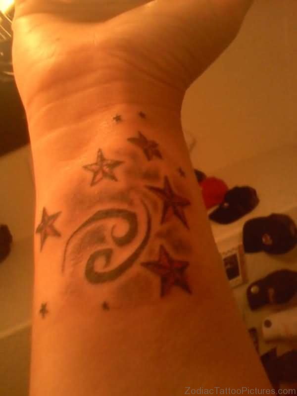 Star And Cancer Zodiac Tattoo