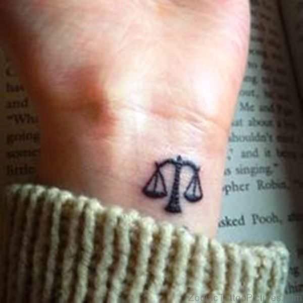 Stunning Libra Wrist tattoo 