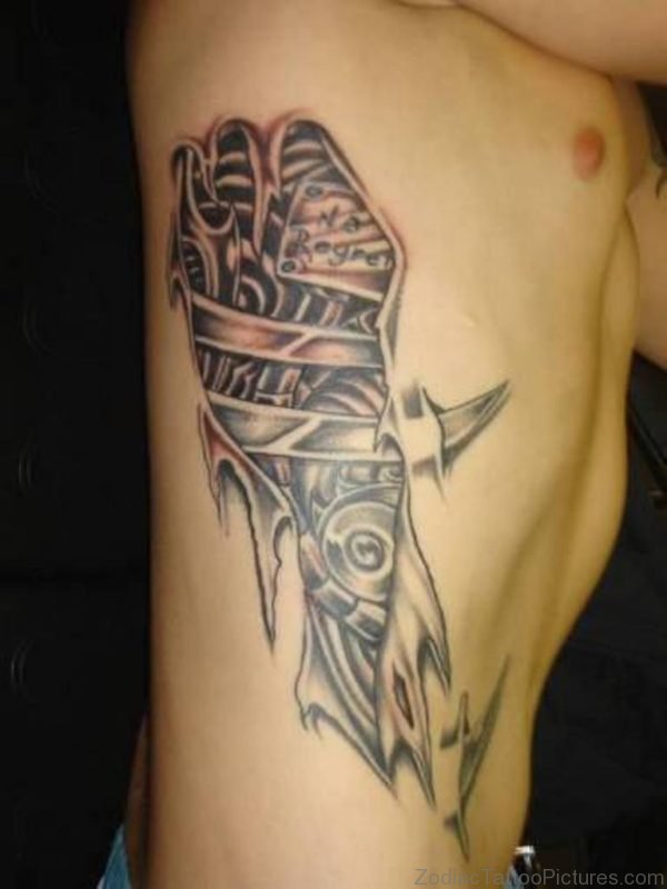 Stylish Biomechanical Tattoo