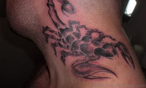 Stylish Scorpion Tattoo On Neck