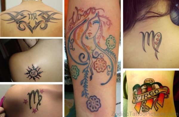 Stylish Virgo Shoulder Tattoo 