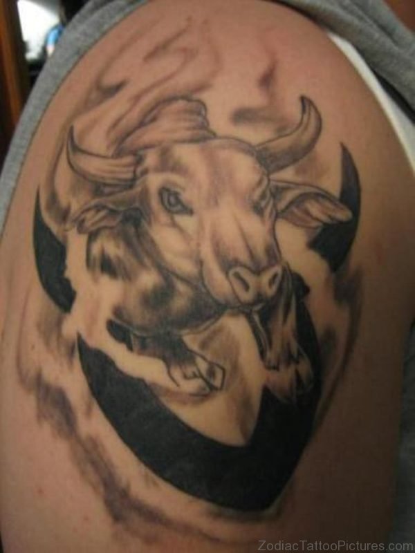 Taurus Tattoo On Shoulder