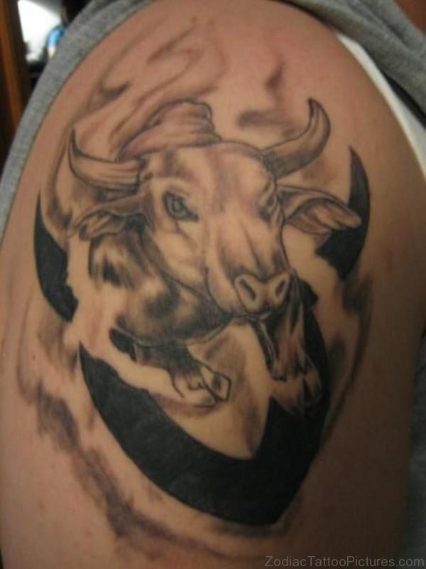 Taurus Zodiac Shoulder Tattoo