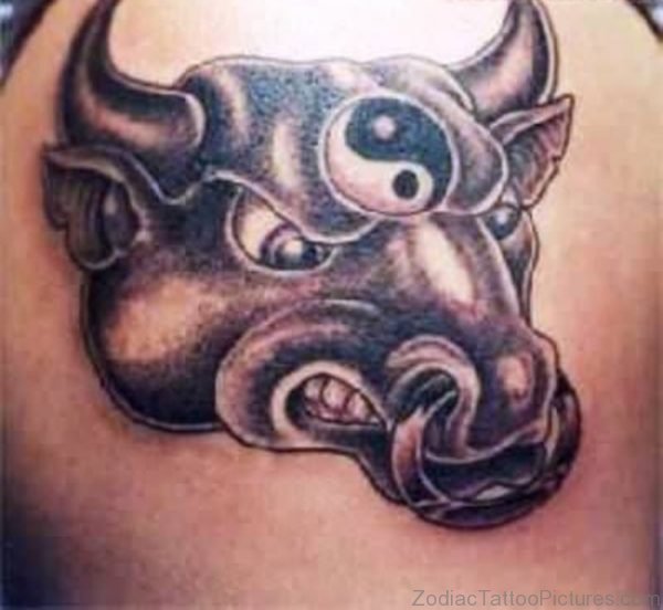 Taurus Zodiac Shoulder Tattoo Design