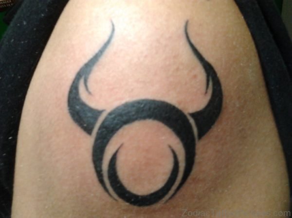 Taurus Zodiac Symbol Tattoo Design