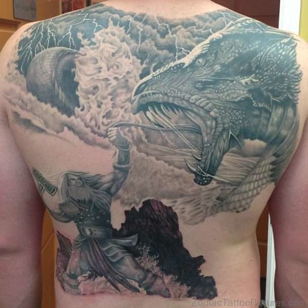 Thor Tattoo On Back