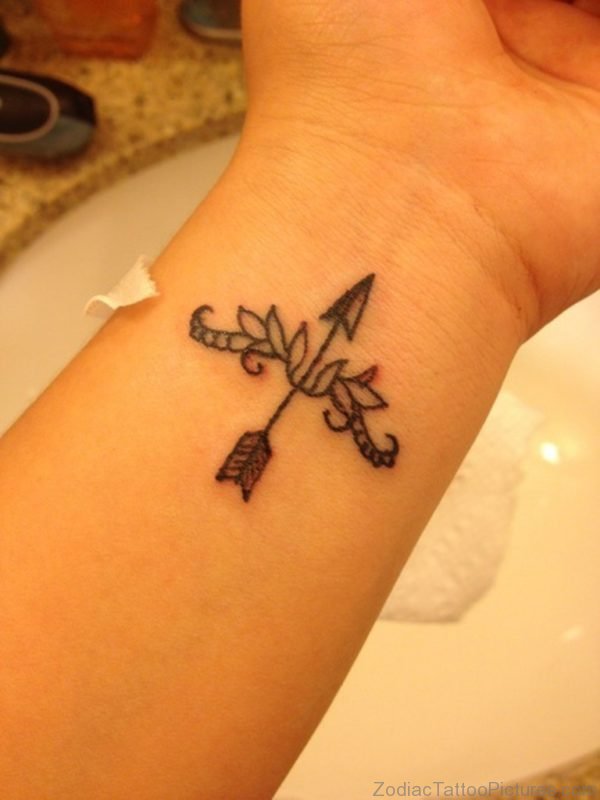Too Cute Arrow Tattoo On Wrist