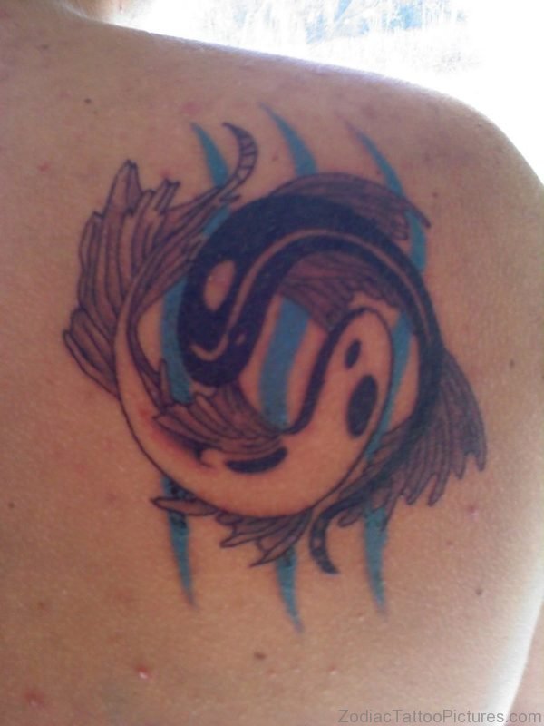 Tribal Pisces Zodiac Tattoo