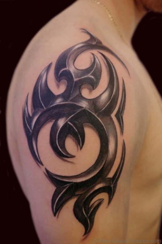 Tribal Taurus Tattoo For Shoulder
