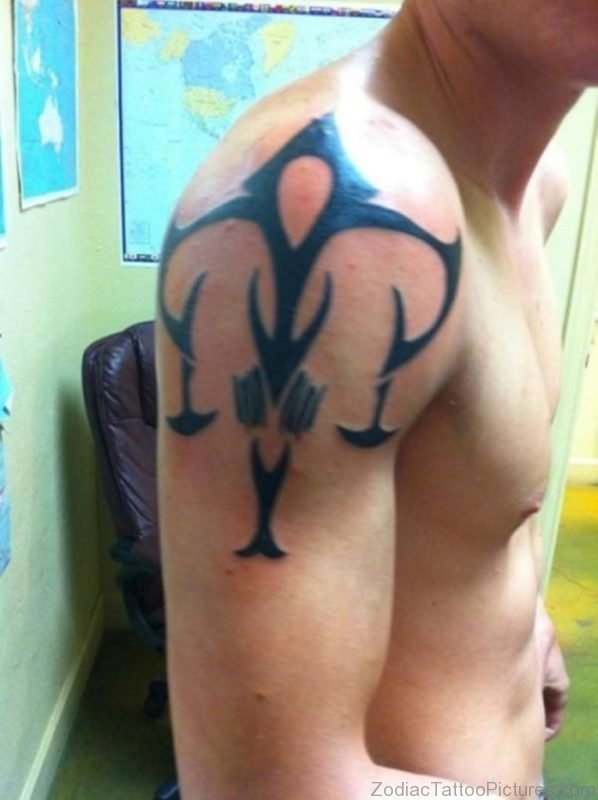 Tribal Zodiac Libra Tattoo