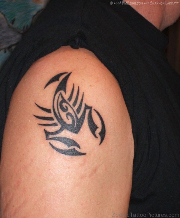 Tribal Zodiac Scorpio Tattoo