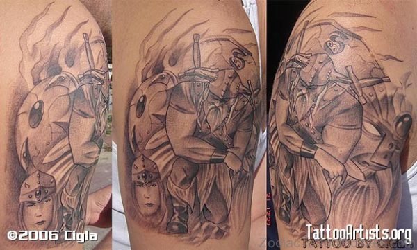 Viking Tattoo Design On Bicep 36