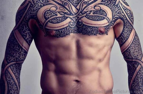 Viking Tattoo Design On Chest