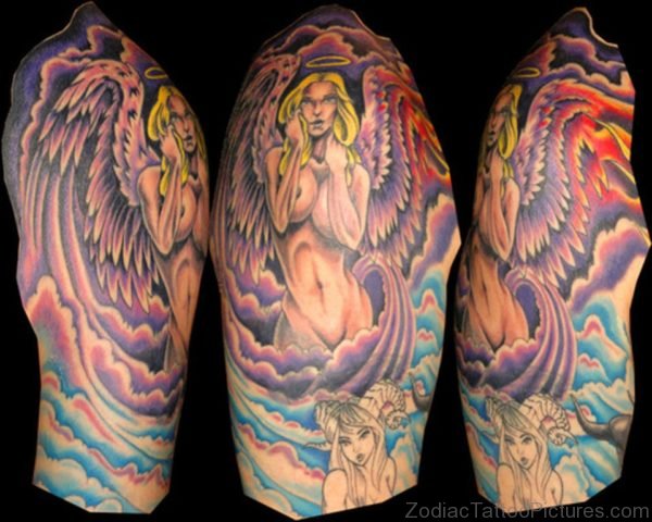 Virgo Shoulder Tattoo 