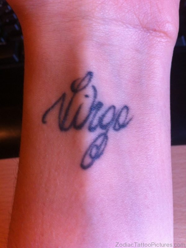 Virgo Symbol Tattoo On Wrist