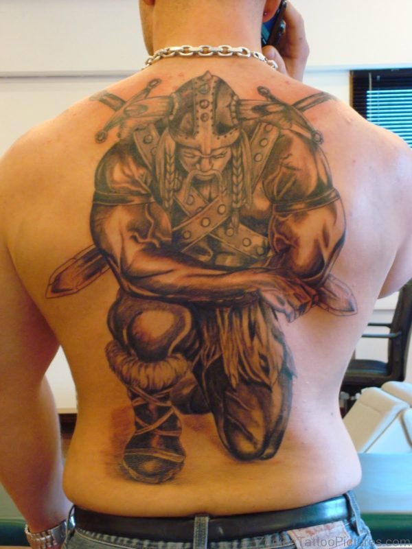 Warrior Tattoo Design On Back 3