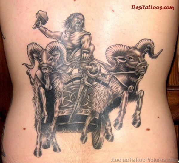 Warrior Tattoo On Lower Back