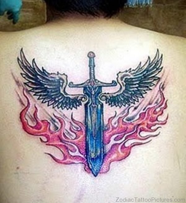Winged Sword Tattoo