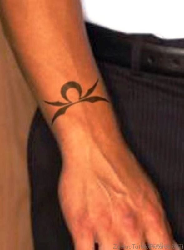 Wonderful Libra Tattoo On Wrist