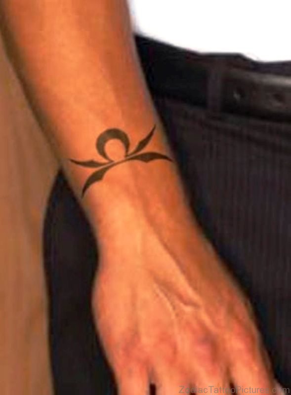 Wonderful Libra Tattoo On Wrist 