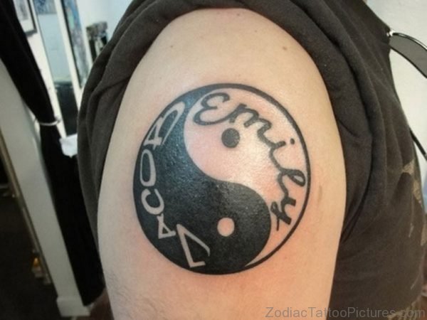 Wonderful Yin Yang Tattoo Design 