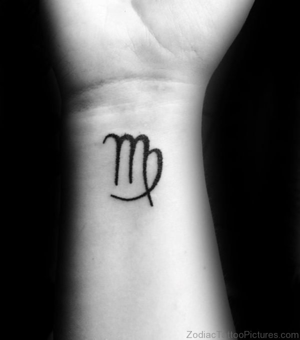 Wrist Virgo Male Zodiac Tattoo