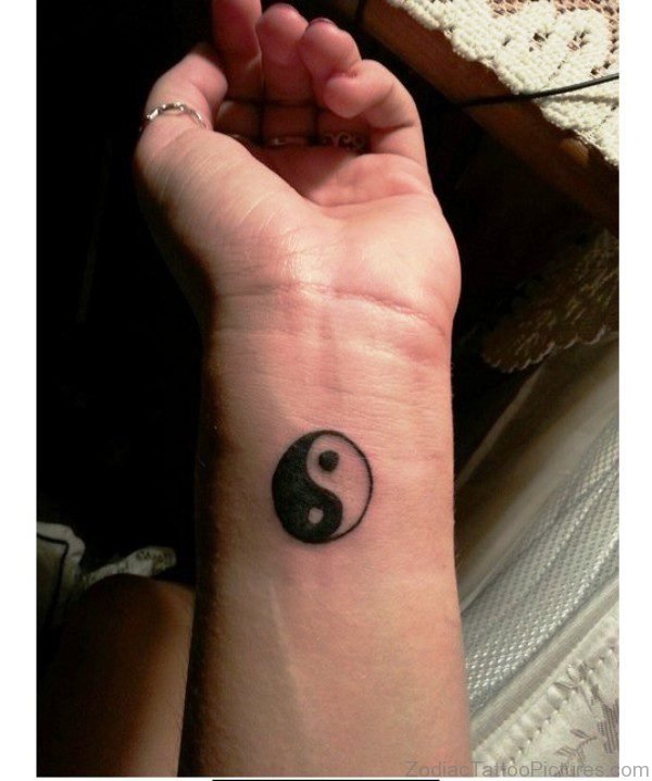 Yin Yang Black Tattoo Design 