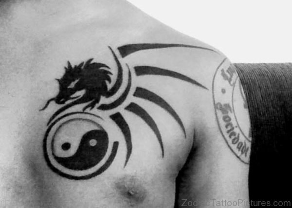 Yin Yang Traditional Tattoo 