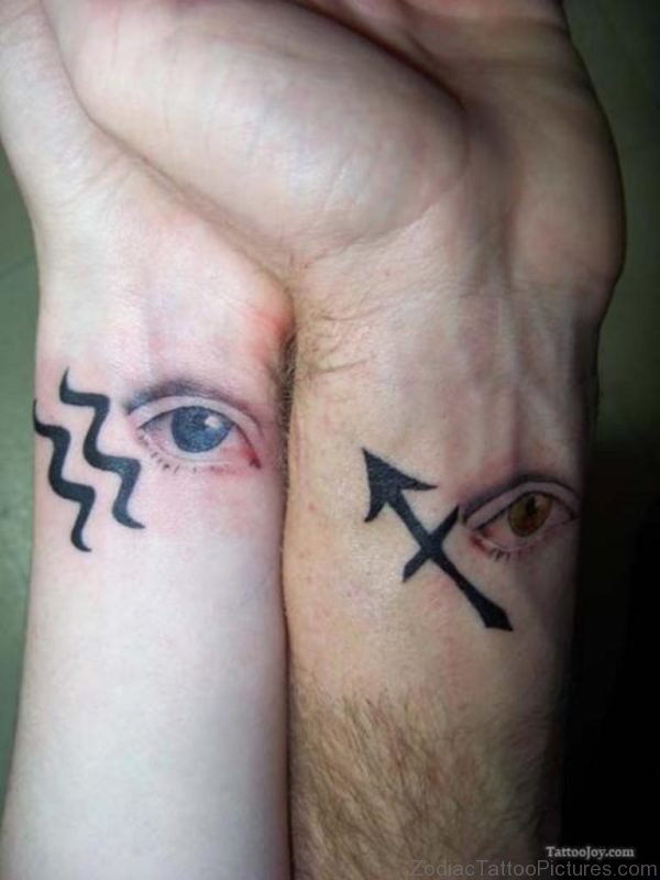 Zodiac Eyes Tattoos On Wrists