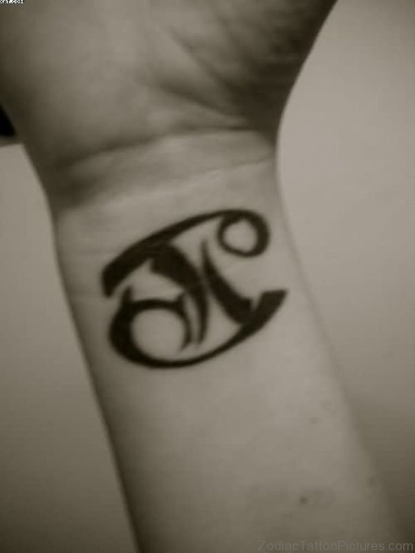 Zodiac Gemini Symbol Tattoo On Wrist