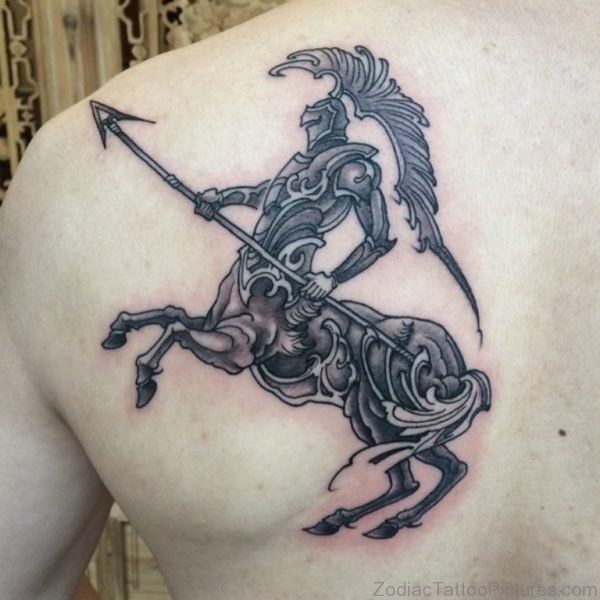Fantastic Sagittarius Tattoo On Back 