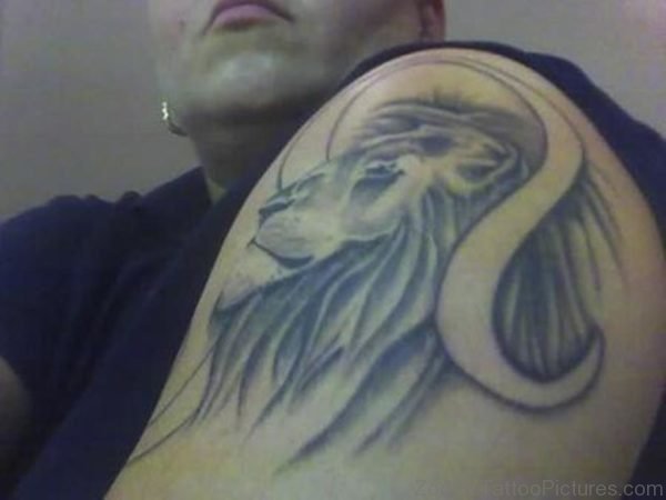 Zodiac Leo Shoulder Tattoo